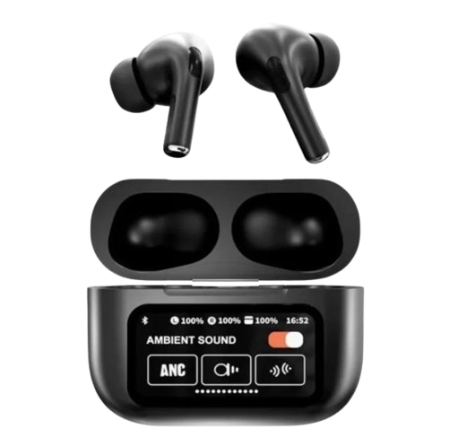 A9 Pro Airpods with Touch Screen | ANC/ENC Wireless Earbuds | Digital Display Airpods in Pakistan
