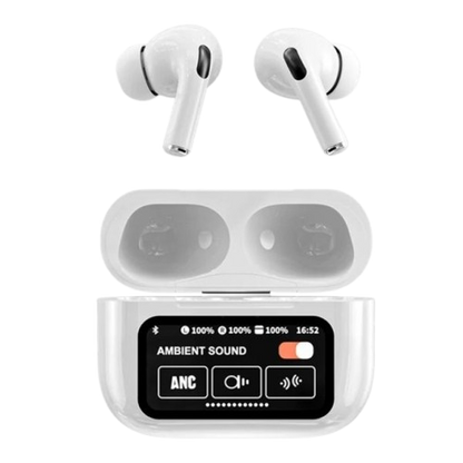 A9 Pro Airpods with Touch Screen | ANC/ENC Wireless Earbuds | Digital Display Airpods in Pakistan
