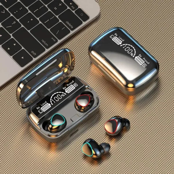 M10 Wireless Bluetooth Earbuds with LED Display | Long Battery TWS Earphones in Pakistan
