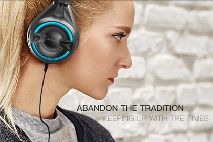 Senicc A6 USB Gaming Headset – Noise Cancelling Headphones with Mic & LED Lights (High Quality Sound)