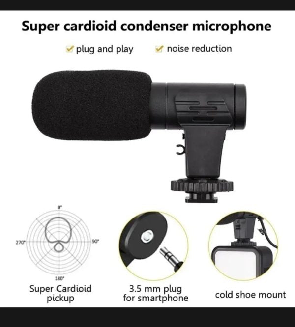 Vlogger Kit in Pakistan | Mobile Vlogging Kit with Microphone, LED Light, Tripod & Remote